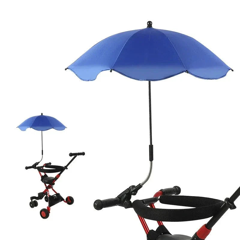 Portable baby pram sunshade umbrella, adjustable and perfect for on-the-go UV protection