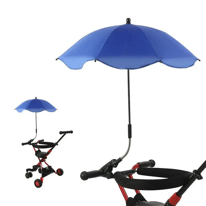 Portable baby pram sunshade umbrella, adjustable and perfect for on-the-go UV protection
