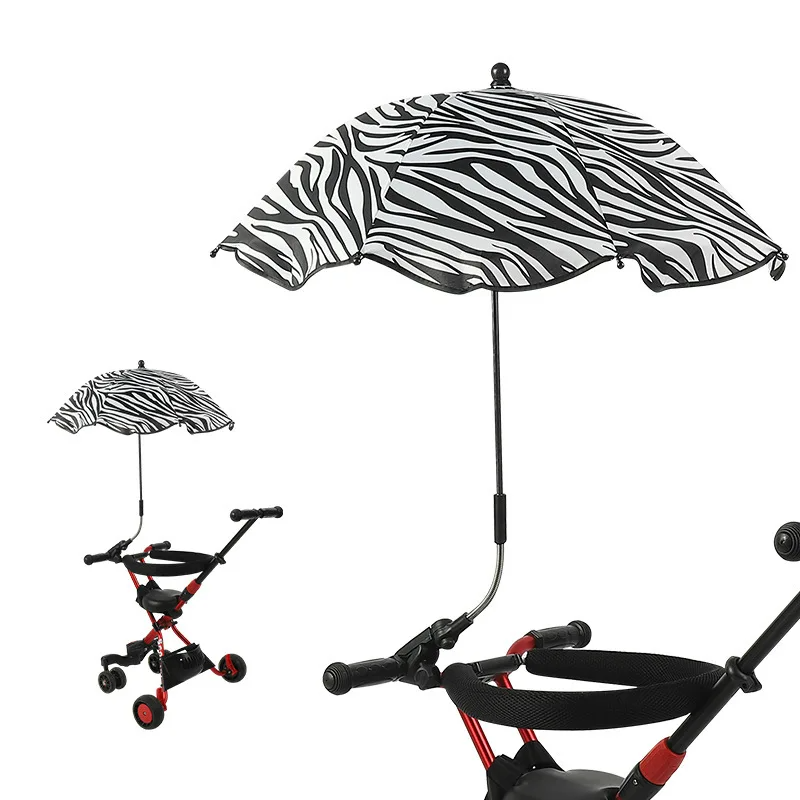 Outdoor adventure accessory: adjustable stroller sunshade umbrella, ensuring baby's UV safety