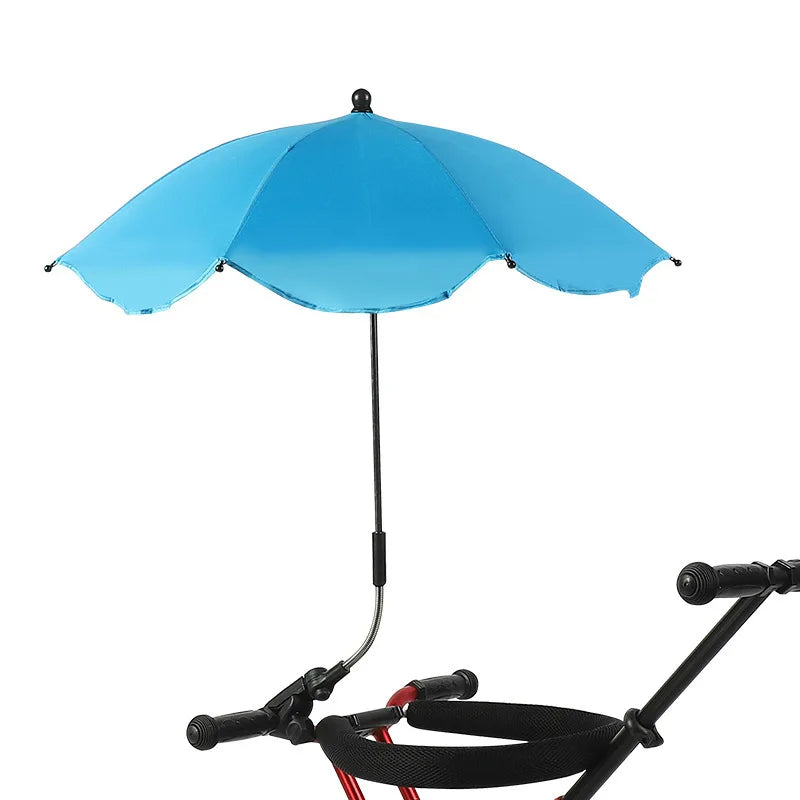 Adjustable sunshade umbrella for baby stroller, ensuring maximum UV protection and comfort