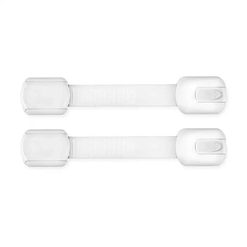 Child safety locks with strong adhesive, securing oven and refrigerator doors