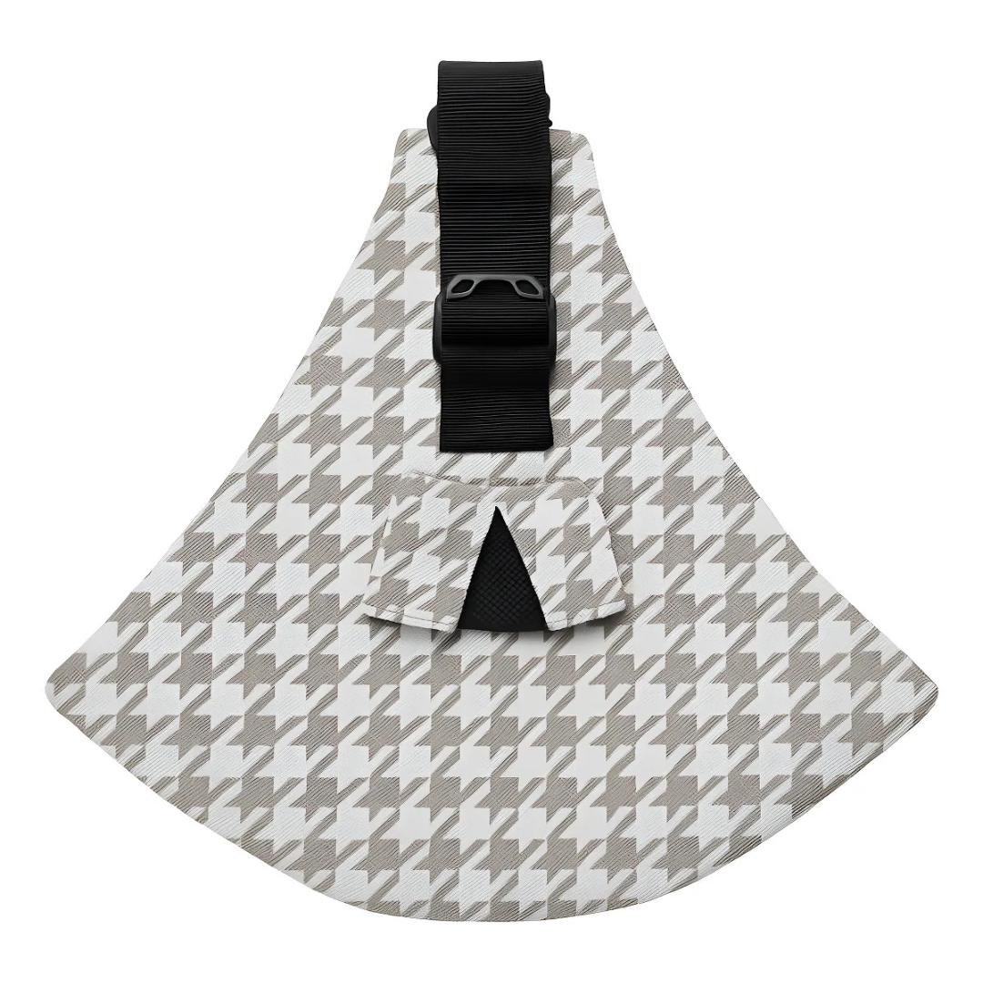 Close-up of soft, breathable fabric of an ergonomic baby carrier sling, skin-friendly.