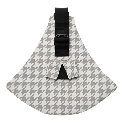 Close-up of soft, breathable fabric of an ergonomic baby carrier sling, skin-friendly.