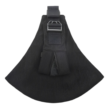 Parent interacting with child comfortably secured in an ergonomic baby carrier sling.