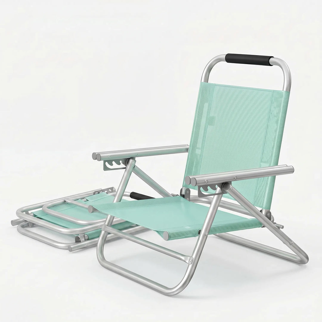 Ergonomic adjustable beach chair designed for ultimate outdoor relaxation and easy transport.
