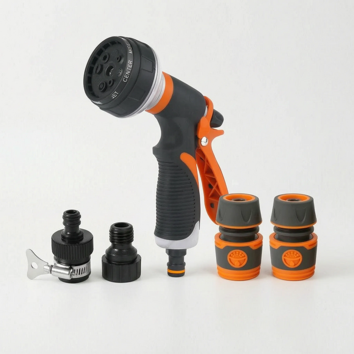 Premium adjustable spray nozzle, essential watering tool for home garden irrigation & outdoor cleaning efficiency.