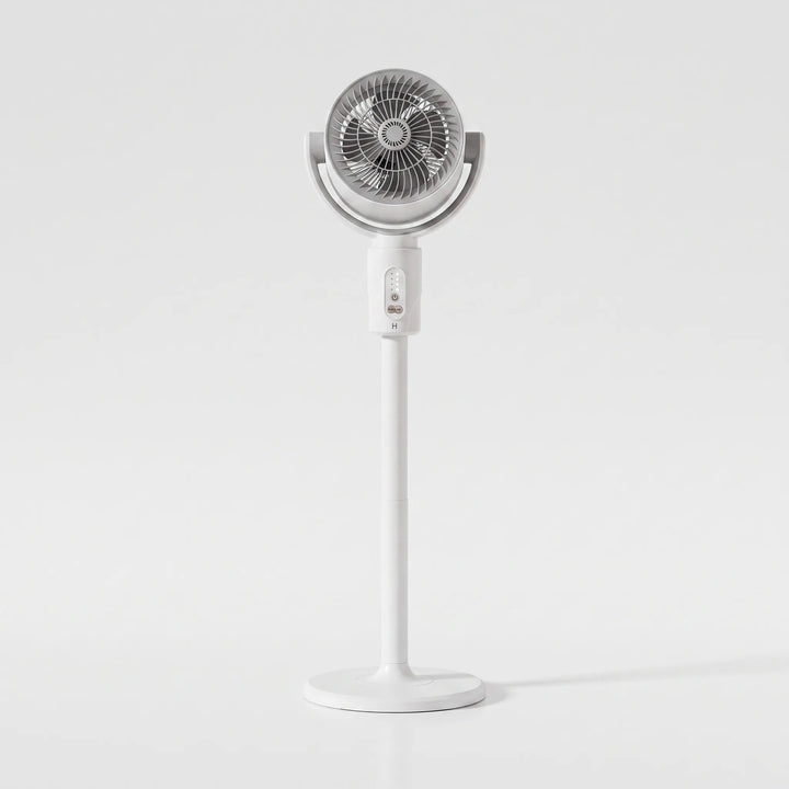 Modern adjustable pedestal fan, perfect for home or office, with remote control & USB power for optimal cooling.