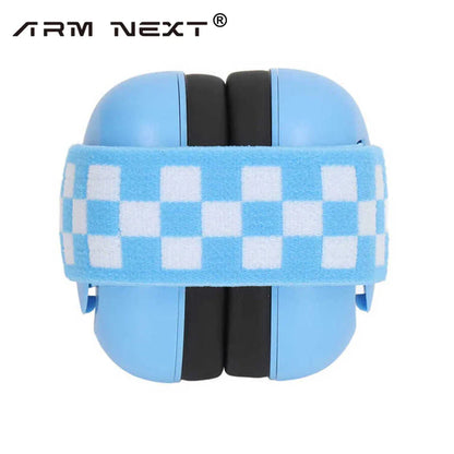 Infant noise cancelling earmuffs on a clean background, emphasizing their portability and essential baby hearing protection.