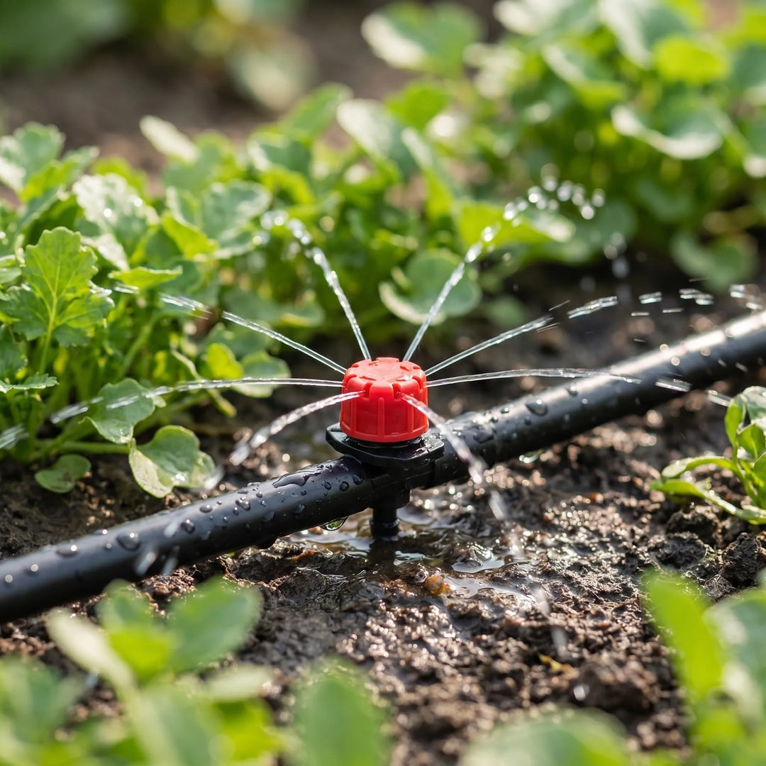 Adjustable micro irrigation drippers for precise garden watering, perfect for plant care and efficient drip systems.