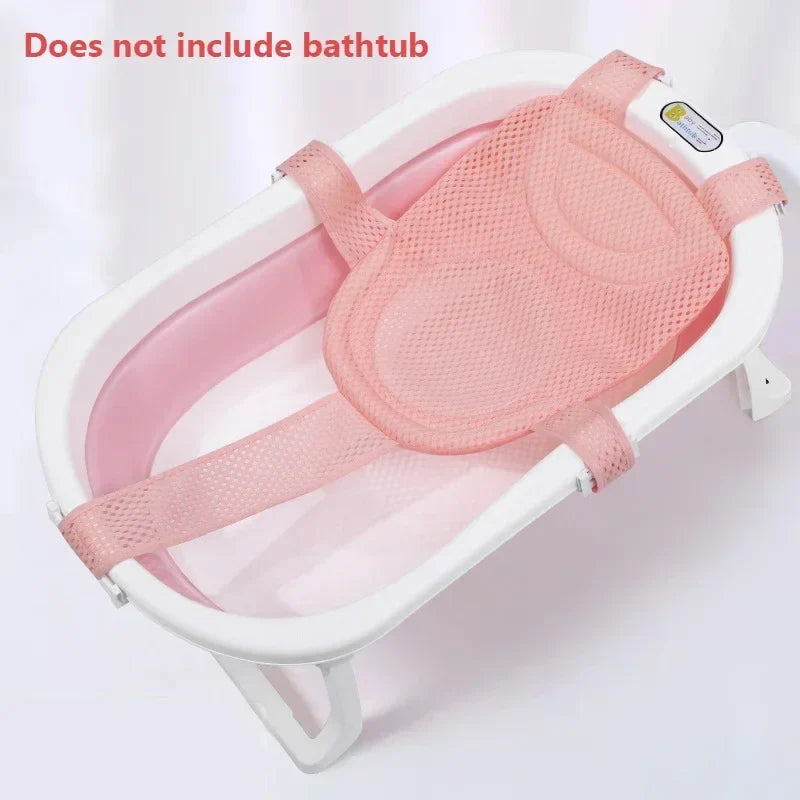 Essential newborn baby bath support net, promoting safe and comfortable infant bathing.