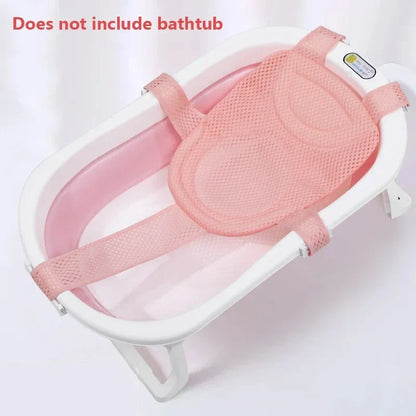 Essential newborn baby bath support net, promoting safe and comfortable infant bathing.