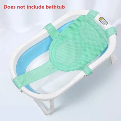 Secure anti-slip baby bath net, providing gentle cradle support for infants.