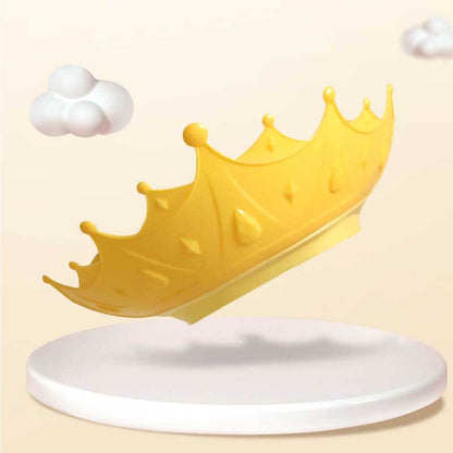 Unisex baby bath accessory: an adjustable silicone cap for happy, tear-free bath times.