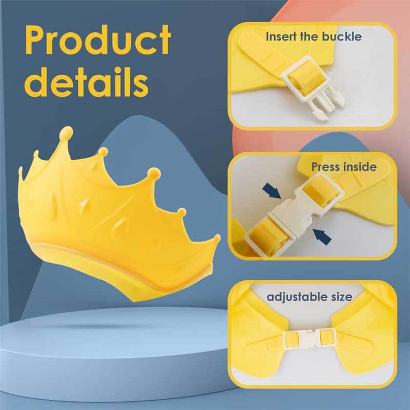 Kid's bathing cap, adjustable and waterproof, ensuring comfort and eye/ear safety.