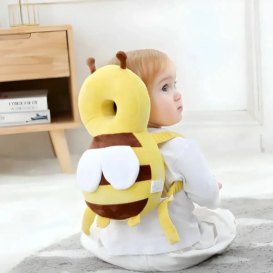 Adjustable soft baby head protection helmet for infants, ideal headguard for crawling and walking safety.