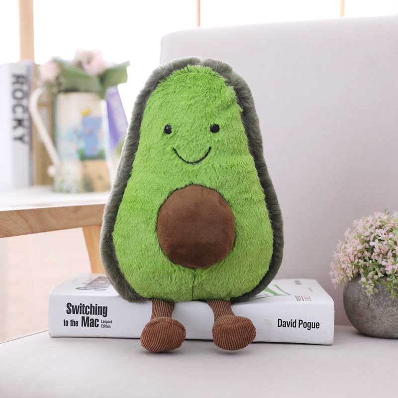 Adorable avocado plush toy, soft stuffed animal for kids & adults, cute fruit plush
