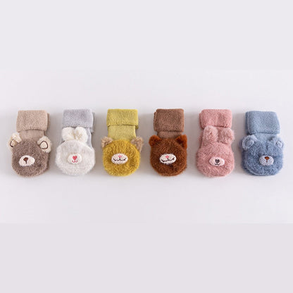 Durable anti-slip toddler socks with cute animal prints, designed for playful adventures.