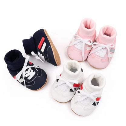 Infant cotton soft sole anti-slip shoes, ideal for baby fashion and early walking comfort.