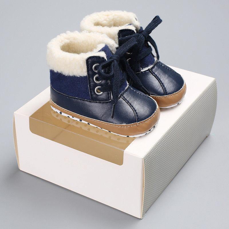 Cute infant shoes with hairy texture, warm soft sole for baby boys and girls, non-slip
