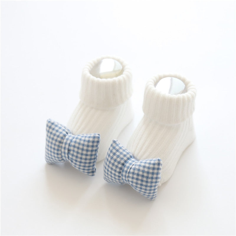 Single pair of cute animal print non-slip cotton baby floor socks for toddlers