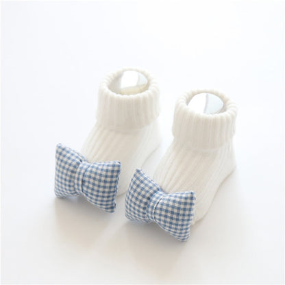 Single pair of cute animal print non-slip cotton baby floor socks for toddlers