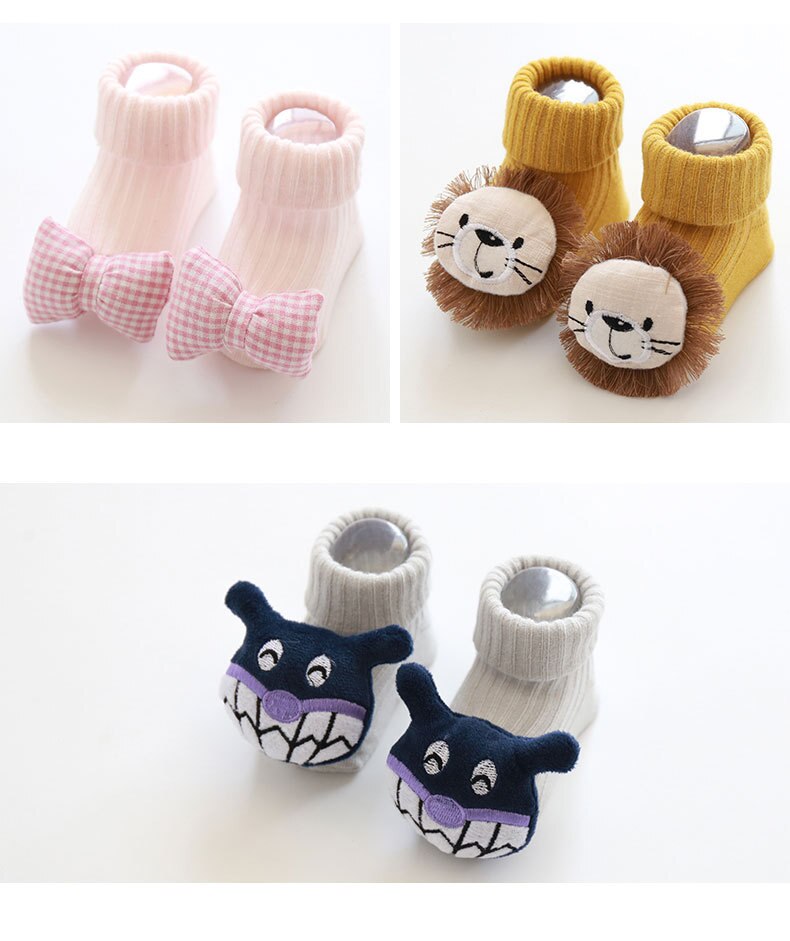 Baby ankle socks: non-slip cotton cartoon floor socks for indoor play