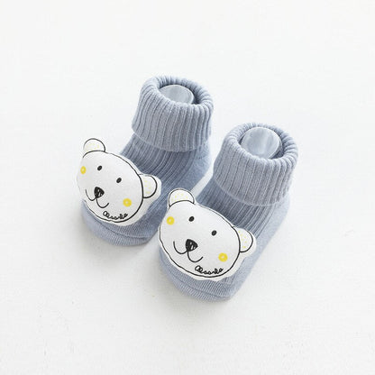Baby clothing: vibrant cartoon non-slip cotton floor socks for infants