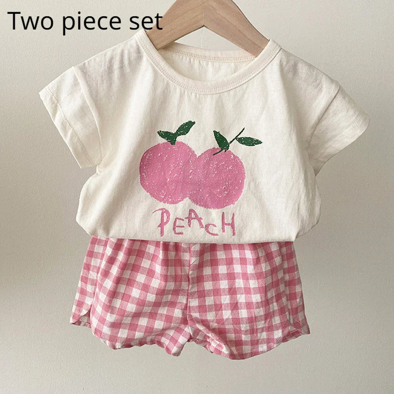 Stylish baby sleeveless cotton pajama set with multiple cartoon animals, perfect for summer