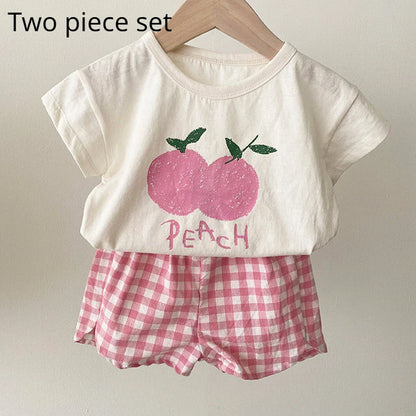 Stylish baby sleeveless cotton pajama set with multiple cartoon animals, perfect for summer