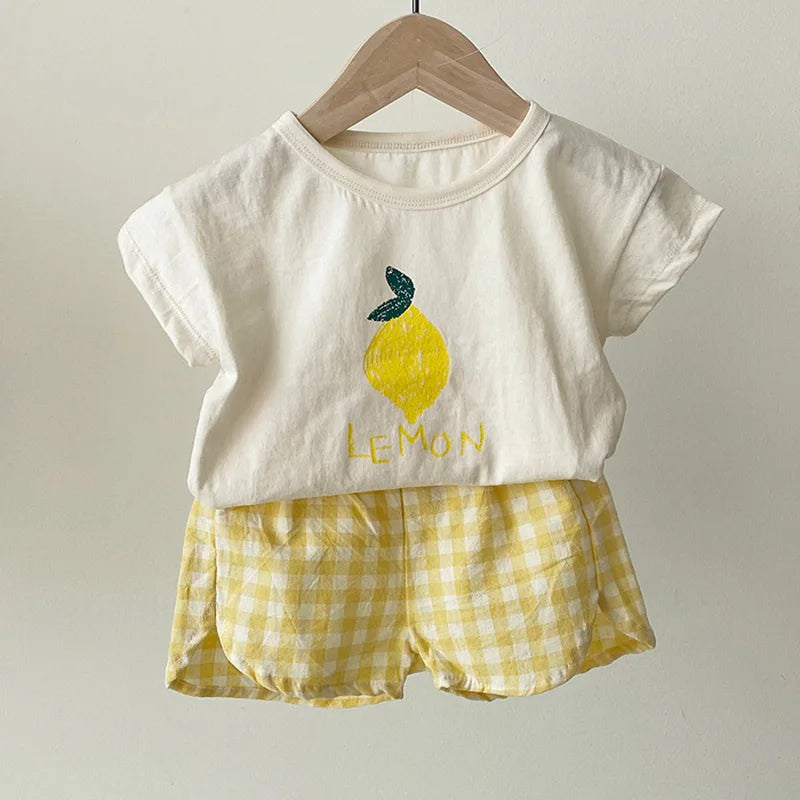 Soft baby cotton sleeveless pajama set with a playful lion cartoon print, ideal for summer