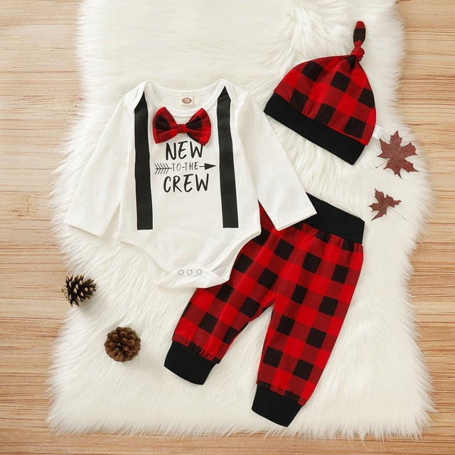 Soft cotton baby girl clothes set, orange pumpkin infant bodysuit, black striped pants, and cute hat.