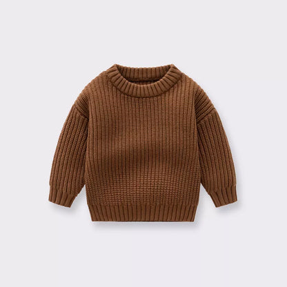 Knitted baby outerwear, a warm and stylish jumper for autumn winter, ensuring baby's comfort.