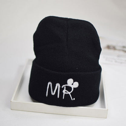 Collection of MrandMrs knit baby hats, soft cotton beanies for infants and toddlers, great gifts.