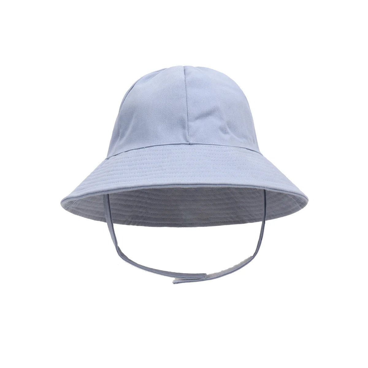 Adjustable sun protection bucket hat in bright orange for babies & toddlers, perfect for beach.