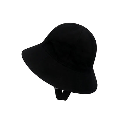 Baby accessories: a stack of colorful adjustable sun protection bucket hats for toddlers & kids.