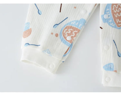 Pack of soft cotton newborn rompers, showing different angles. Infant clothing essentials.