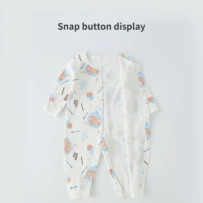 Newborn romper made of soft, breathable cotton, suitable for unisex infants.