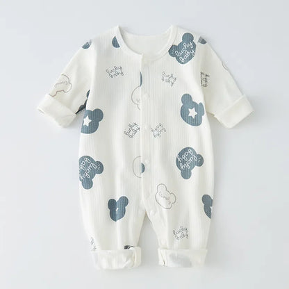 Infant baby wearing a high-quality cotton romper, perfect baby outfit.
