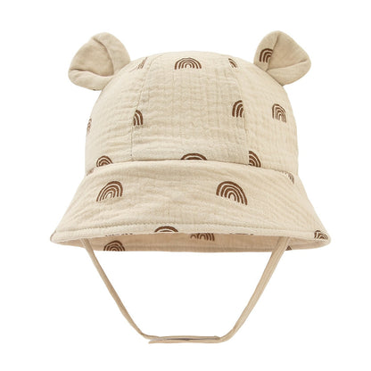 Unisex infant cotton fisherman sun hat, available in multiple colors, perfect for gifting