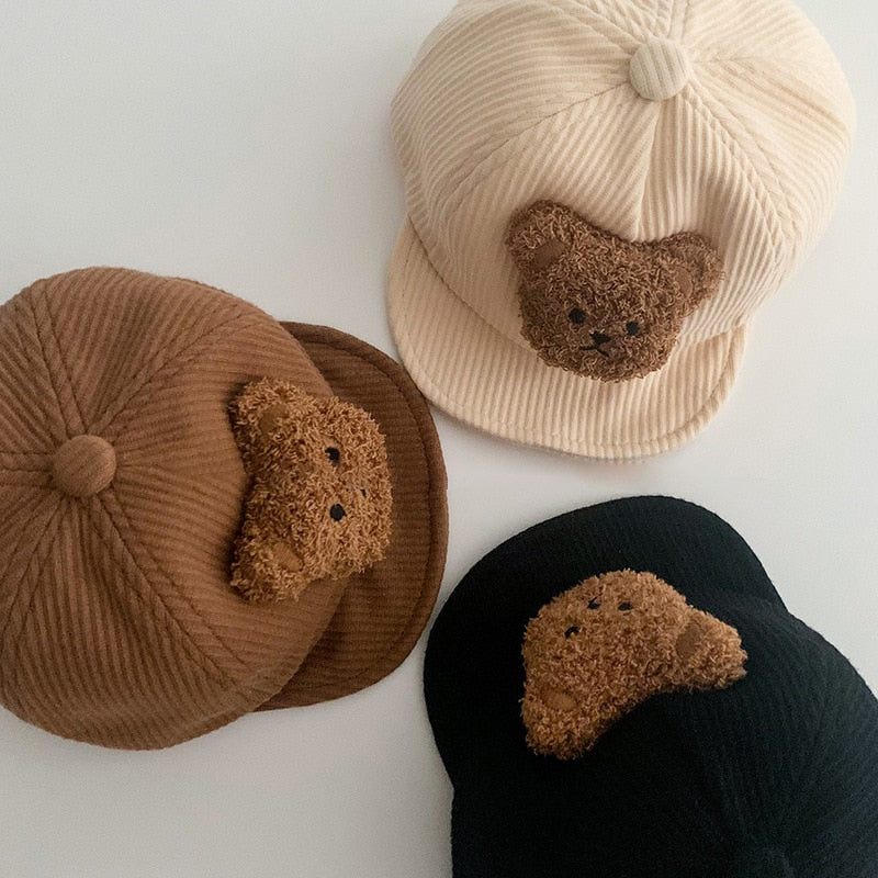 Adorable baby knitted bear ear hat, perfect for newborns & toddlers, made from soft, warm wool.