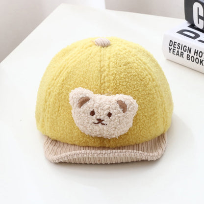 Cute newborn bear hat, a cozy knitted pullover cap for infants, featuring fun ear details.
