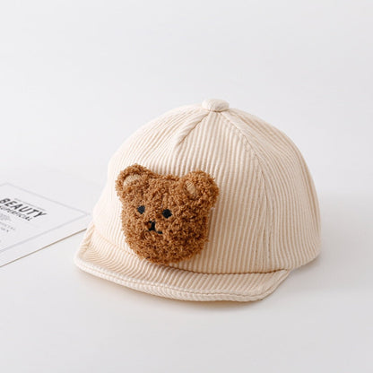 Cozy toddler pullover cap with bear ears, a soft knitted hat for winter warmth and cuteness.