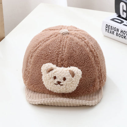 Newborn knitted hat with bear ears, a cute and warm infant cap for everyday wear.