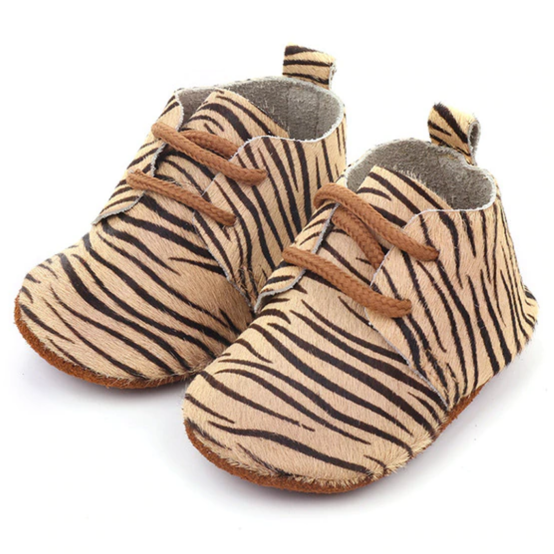 Gift-ready genuine leather baby moccasins, soft sole first walker shoes, perfect comfortable infant footwear.