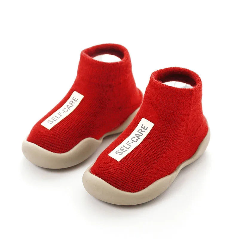 Durable soft sole non-slip baby shoes, providing excellent traction for active toddlers.