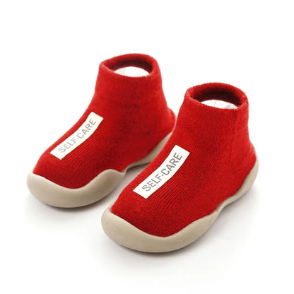 Durable soft sole non-slip baby shoes, providing excellent traction for active toddlers.