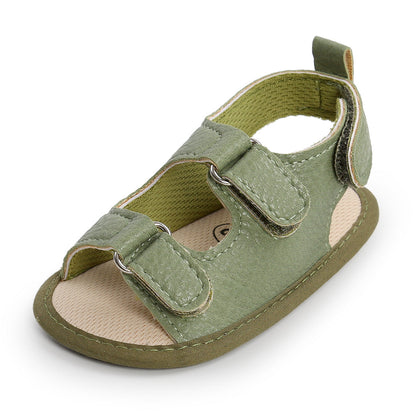 Baby boy's anti-slip summer sandals, ensuring safety and comfort during play.