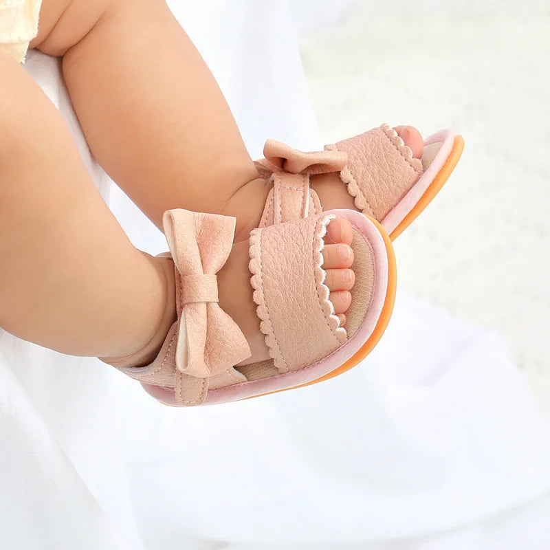 Toddler summer sandals in a vibrant blue color, featuring an anti-slip soft sole for active kids.