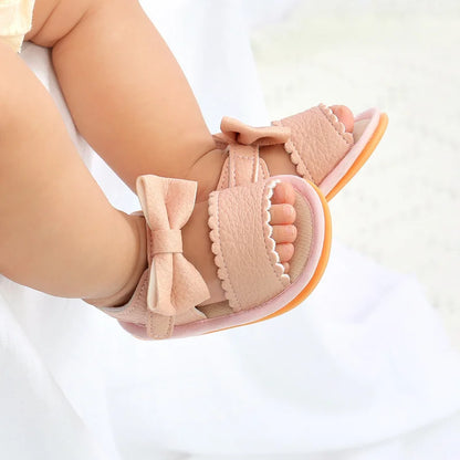 Toddler summer sandals in a vibrant blue color, featuring an anti-slip soft sole for active kids.