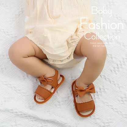 Close-up of the soft grip sole on baby sandals, designed for comfort and stability.